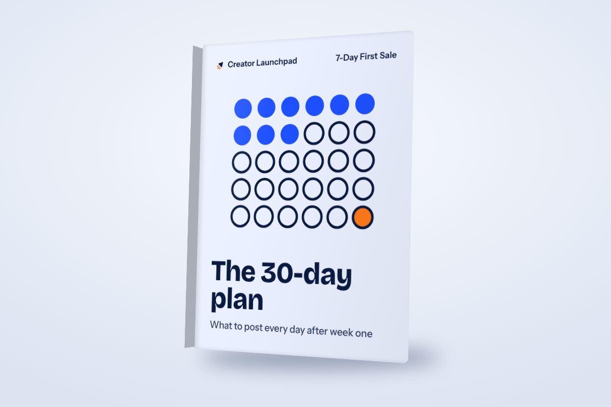 The 30-Day Plan calendar