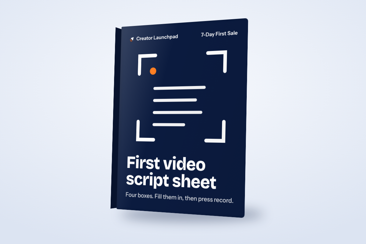 The First Video Script Sheet